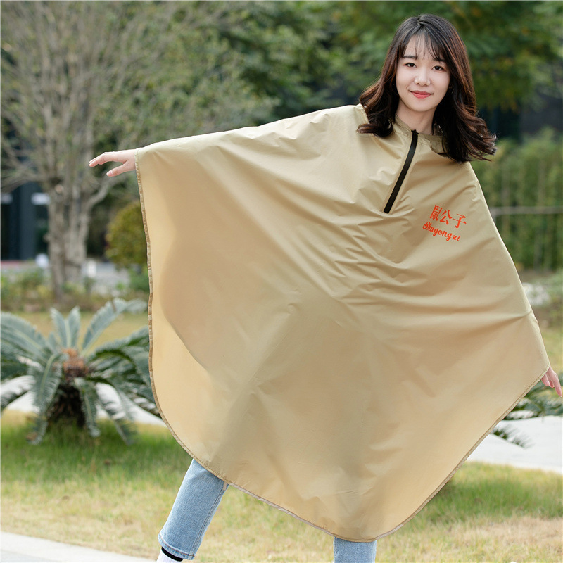 Foreign Trade Brown Unisex Raincoat Made of Pongee Fabric, Suitable for Outdoor Activities Like Hiking, Trekking, and Cycling, Can Be Printed with Logo, Windproof and Rainproof