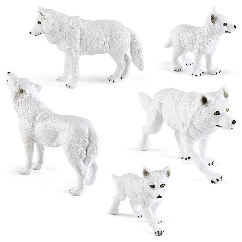 Transfronterizo Amazonas simulación animal Lobo Ártico modelo de ciencia y educación para niños cognición Lobo blanco decoración estática juguete