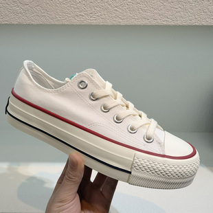 Evenstar2025 Spring New Thick-Soled Canvas Shoes Women's Platform Sole Korean Style Student Sneakers Mis-5615