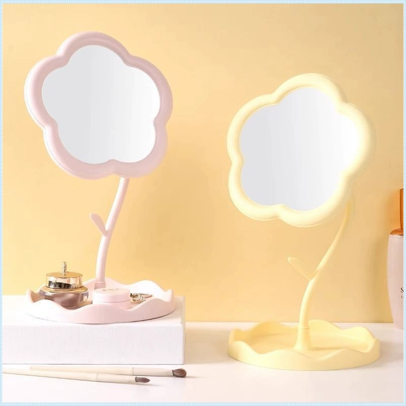 Зеркало для макияжа, настольное зеркало с подсолнухом, милый туалетный столик, настольное зеркало с цветком, студенческое общежитие, красивое зеркало для девочек