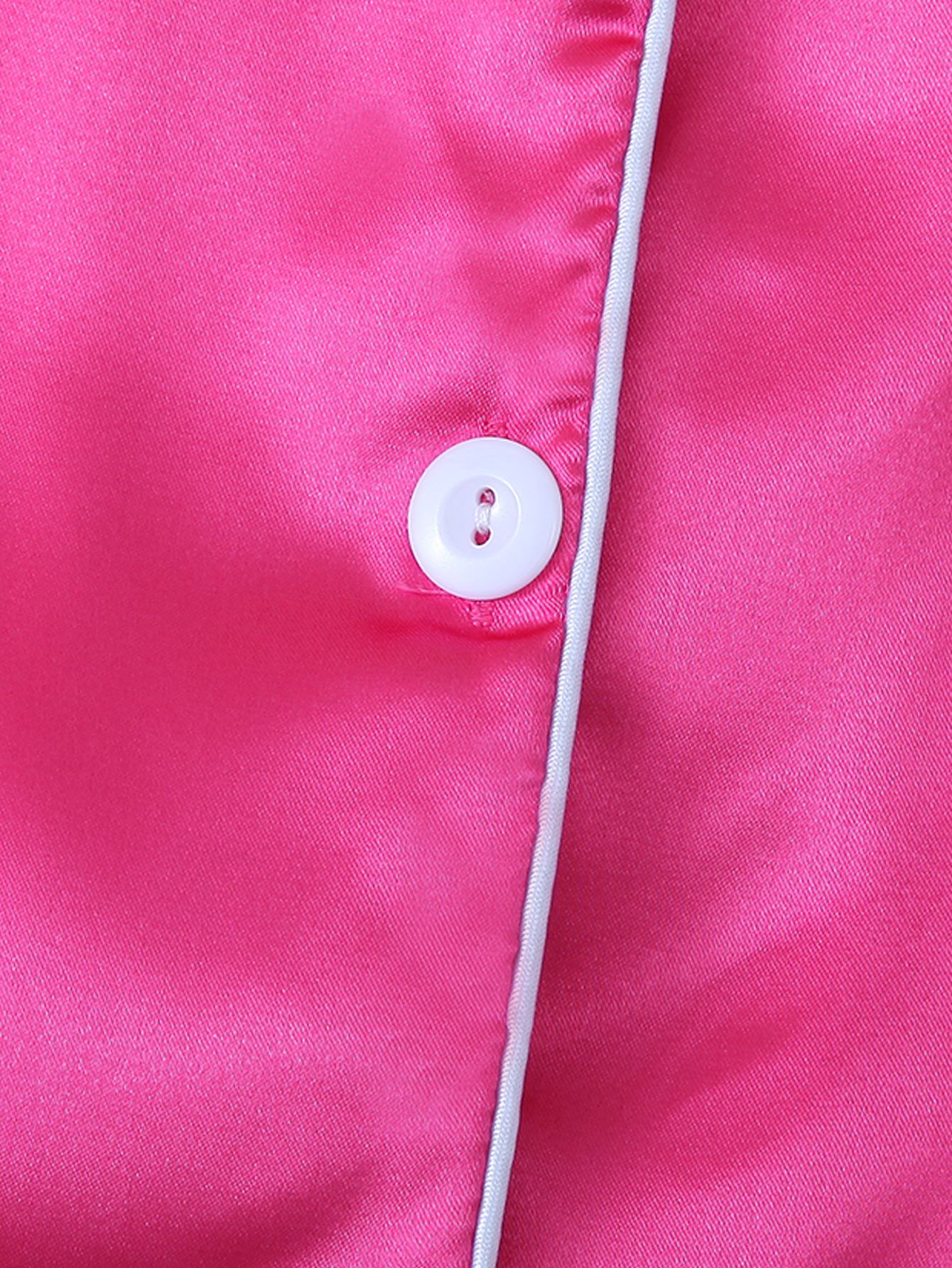 Dames satin pyjama set met korte mouwen en lange broek_voghion.com