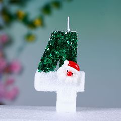緑の白いクリスマスのろうそくの赤い帽子の雪だるまのケーキのプラグインのデジタルのろうそくの越境の電気商の速売はアマゾンに通じます。