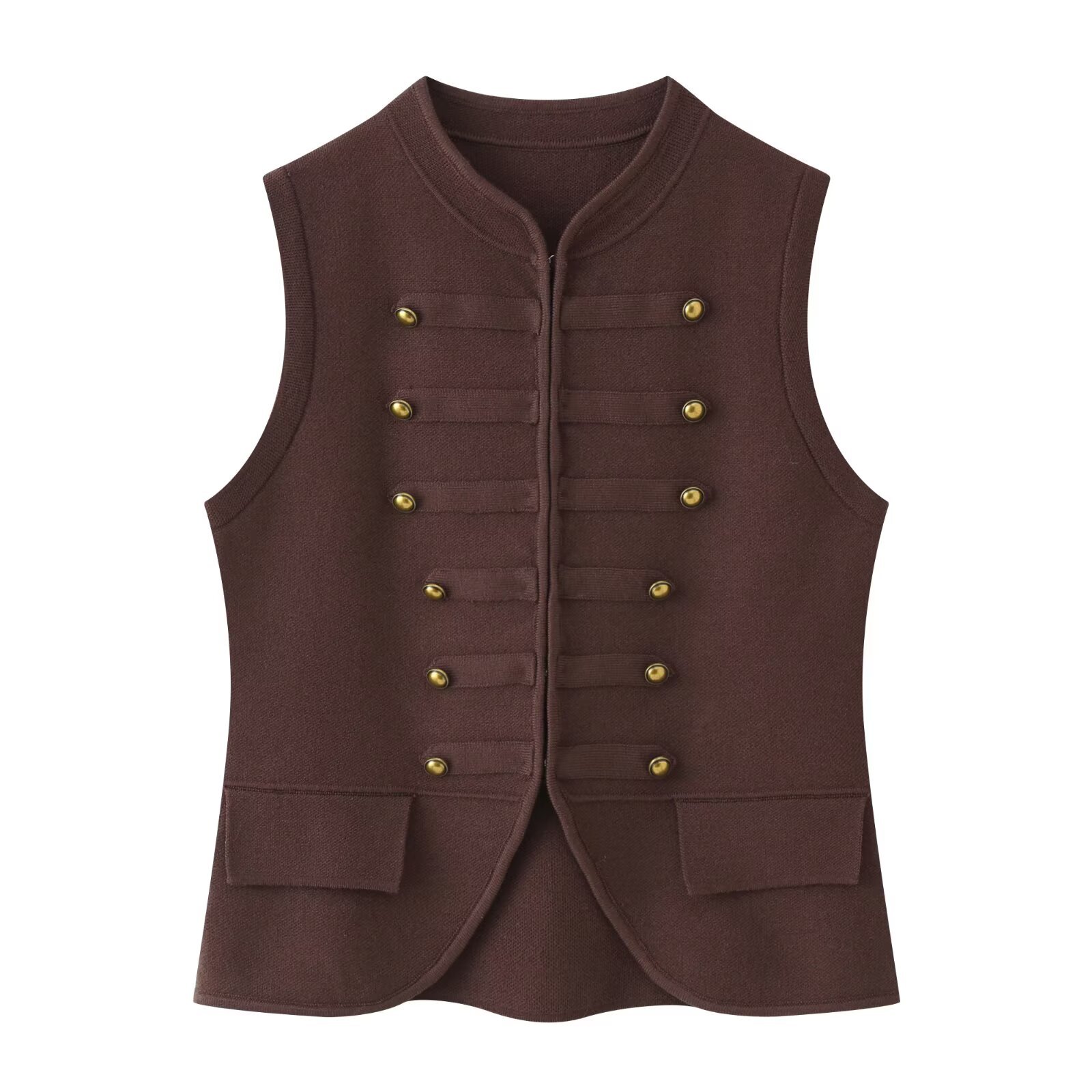 TAOP & ZA mujer verano de 2026, nuevo estilo de estilo de viaje francés, cuello delgado, chaleco de hombro sin mangas. image 11