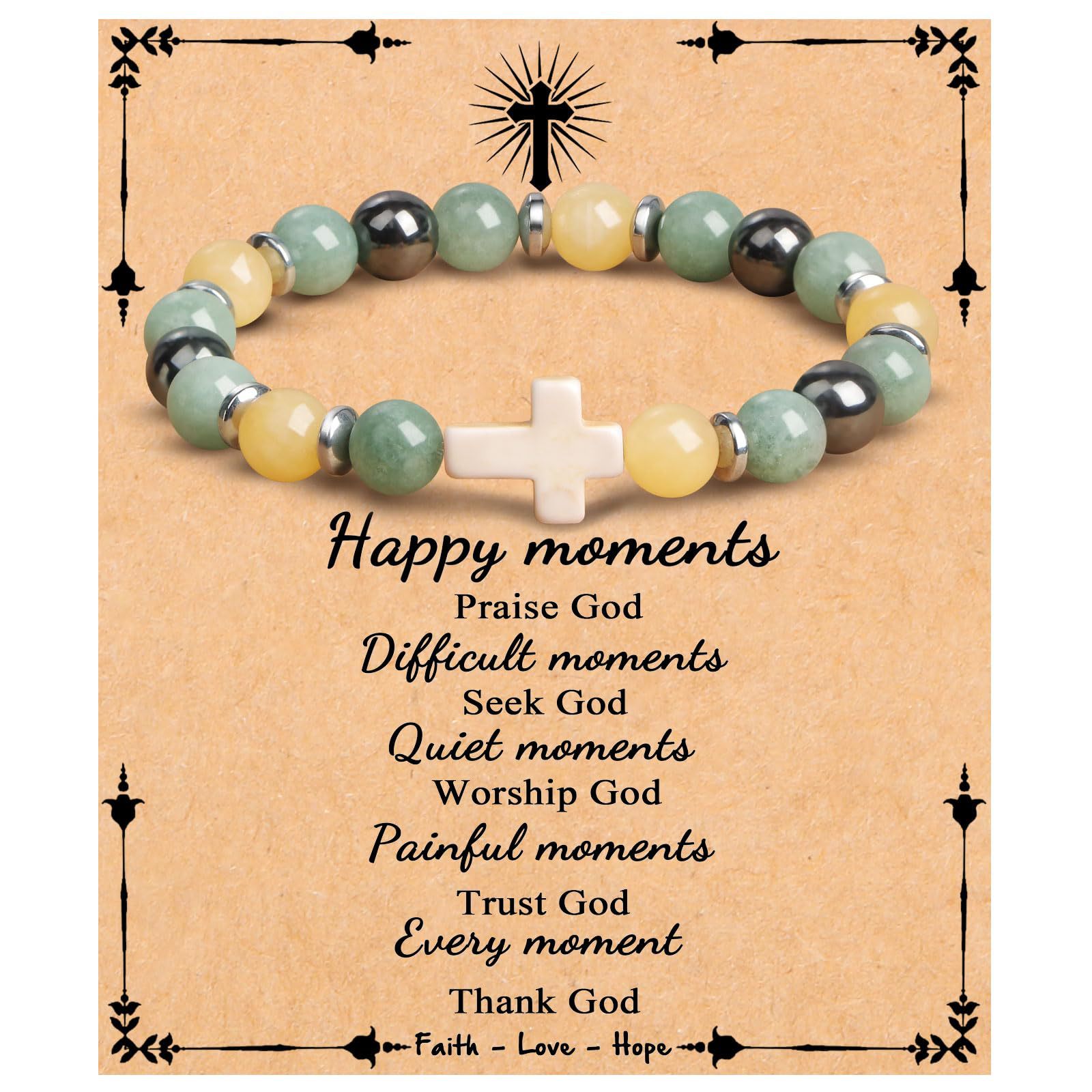 블루 옥 팔찌 + 해피 유품 카드