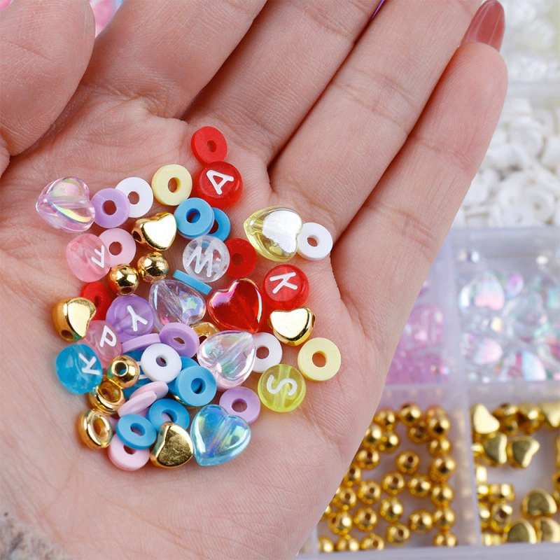 Ceramics for St. Valentine's Day, beads, bracelet for beloved, accessory, accessories, material, 24 cells