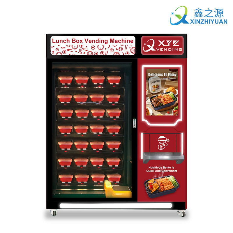 Máquina automática grande de la caja de almuerzo platos prefabricados helado desayuno no tripulado máquina expendedora buffet desayuno máquina expendedora