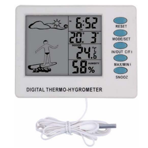 大屏显示时间日期星期天气预报穿衣提示电子数字温湿度计