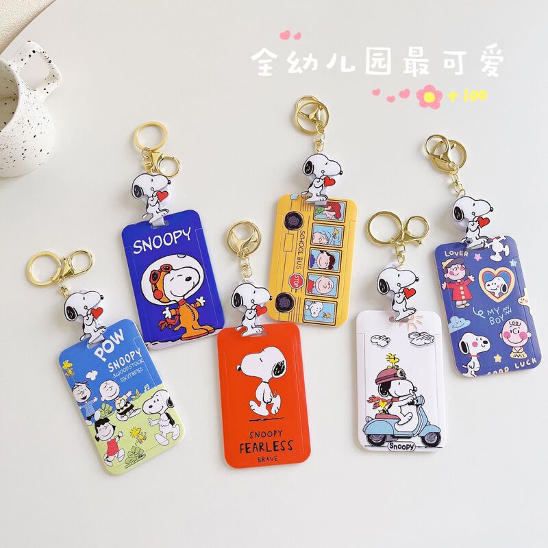 Snoopy Student Meal Card, Bus Card, Access Card Holder, Subway Octopus Card Anti-Loss Holder, Backpack Clip, Keychain Snoopy Student Meal Card, Bus Card, Access Card Holder, Subway Octopus Card Anti-Loss Holder, Backpack Clip, Keychain