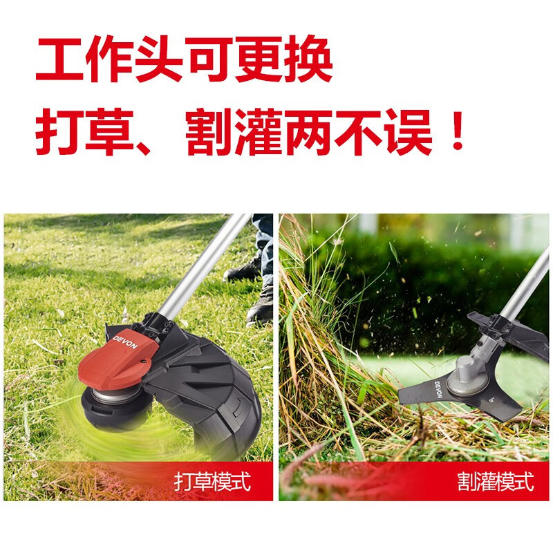 Daiyou Daiyou cortadora de césped eléctrica sin escobillas recargable multifuncional para cortar césped, cortar césped, eliminar hierbas y cortar riego