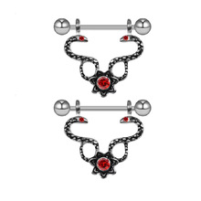 厂家直销 ebay亚马逊wish跨境产品 不锈钢环保水钻乳环 乳钉