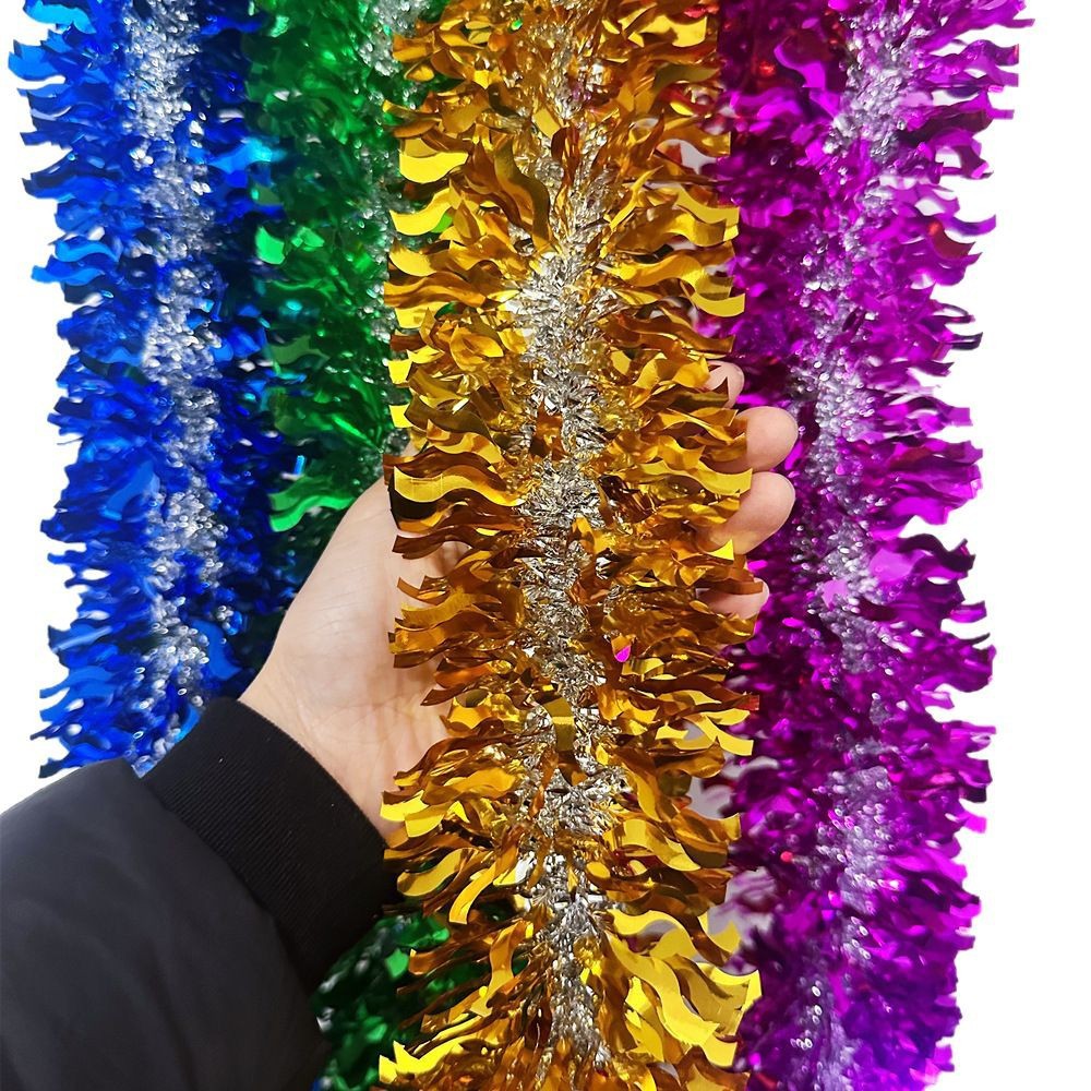 Diseño de celebración de festivales transfronterizos Decoración de bordes de color cardíaco manivela de color bandas de actividad de fiesta de lana de dibujo de flores de 2 metros de cifrado