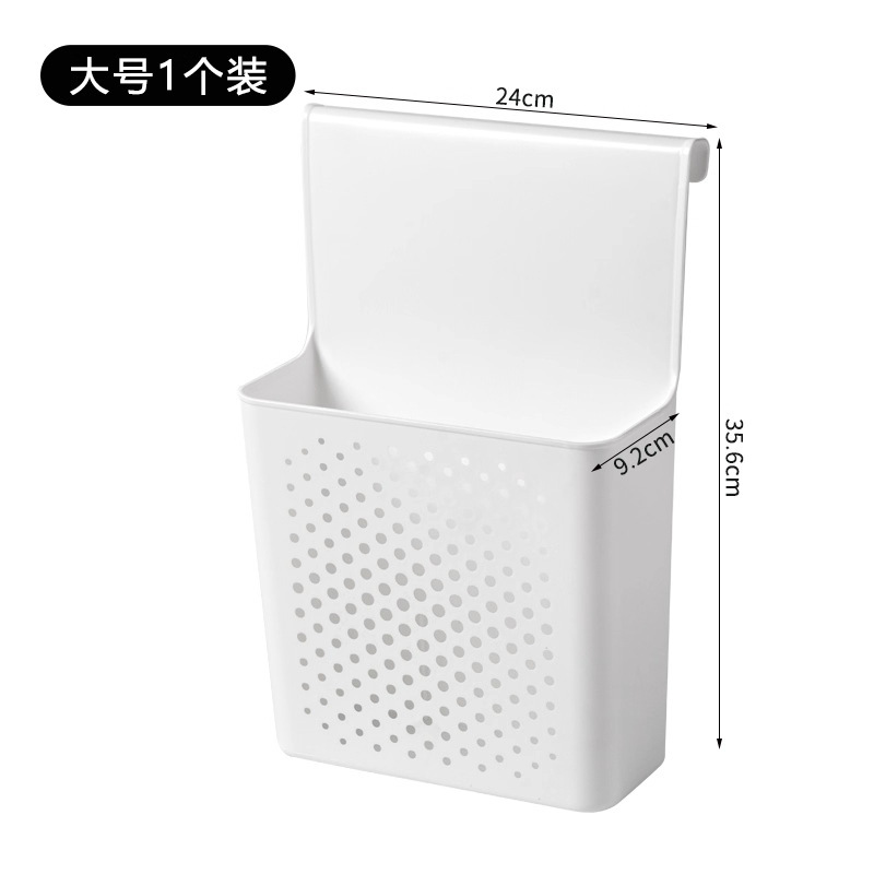 新品厨房橱柜悬挂式简约垃圾桶家用壁挂夹缝塑料篓子柜门收纳架|undefined