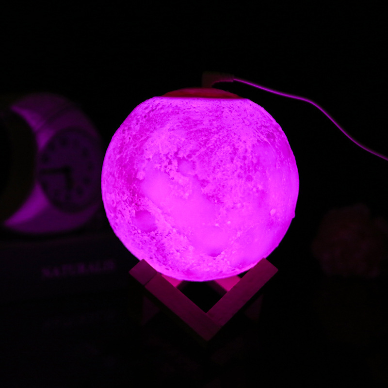 Douyin ホット販売 3D ムーン加湿器クリエイティブな雰囲気ムーンランプイン寝室 LED ナイトライト加湿器|undefined