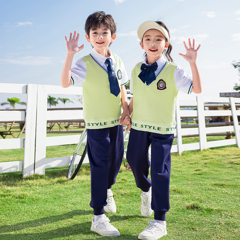 學院風校服小學生春秋裝運動三件套班服春夏幼兒園園服運動會服裝