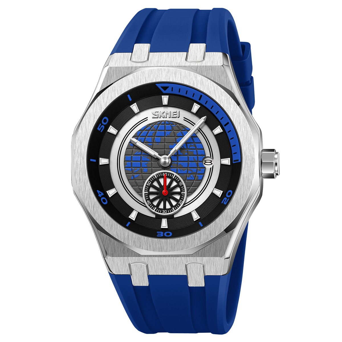 Fábrica directa para hombres reloj de pulsera de tierra naranja silicona correa de cuarzo impermeable al por mayor venta en caliente transfronteriza
