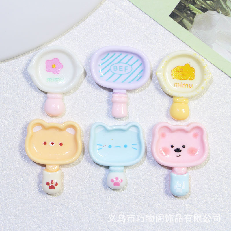 Cartoon Small Animal Flat Pan Resin Accessories Handmade Cream Glue Food Toy Plate DIY Hairpin Dollhouse Decoration Cartoon Small Animal Flat Pan Resin Accessories Handmade Cream Glue Food Toy Plate DIY Hairpin Dollhouse Decoration