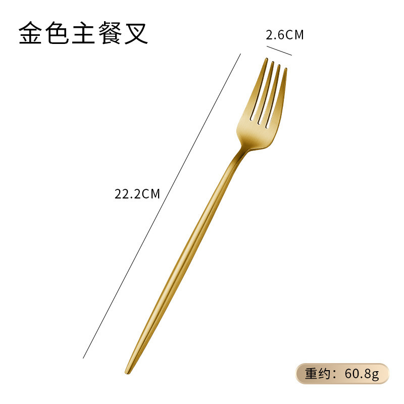 2025热卖304不锈钢西餐刀叉勺套装轻奢复古牛排餐具酒店餐厅用品|undefined