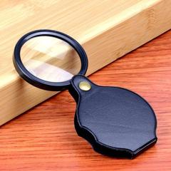 プラスチック製虫眼鏡ポータブル折りたたみ式10倍高精細高齢者読書専用子供用探検虫眼鏡