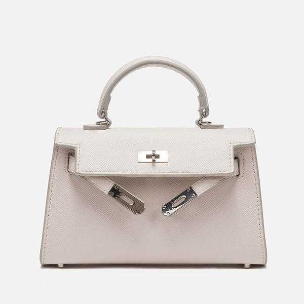Palm pattern white silver buckle
