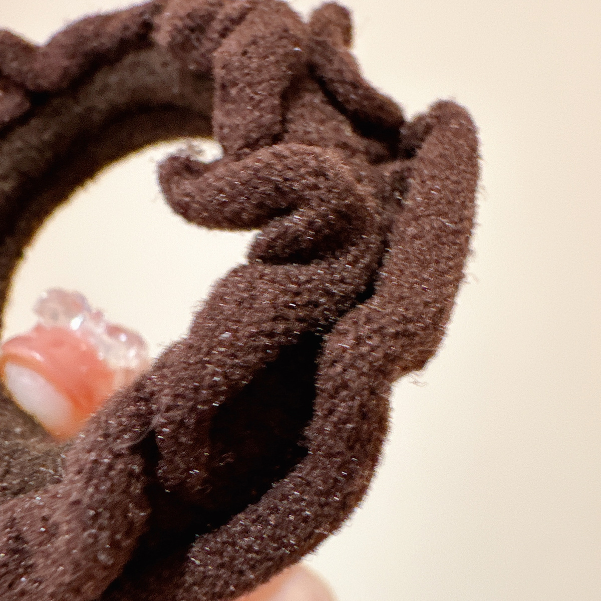 Simple todo partido oreja de madera banda de pelo cabeza de bola banda de goma de las mujeres de alta elástico durable cuerda de pelo accesorios para el cabello