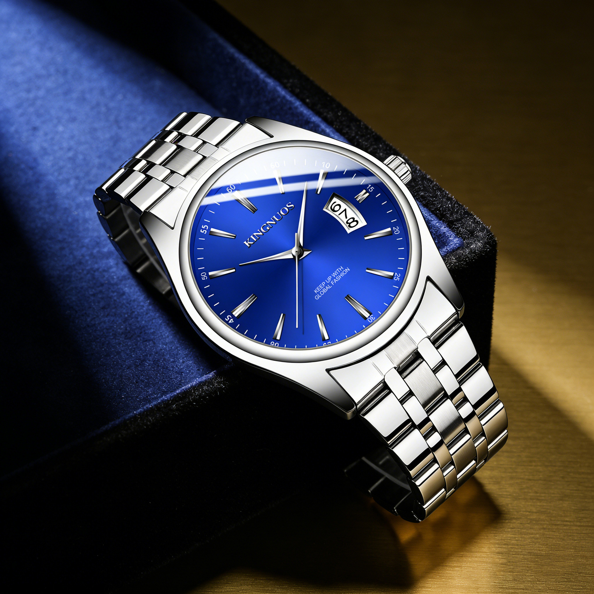 Jinnoshi women's waterproof steel band watch non-mechanical quartz watch foreign trade student couple calendar watch