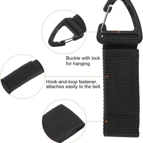 Outdoor tactical nylon triangle buckle strap, multi-functional carabiner D-shaped hanging ring key chain backpack buckle strap