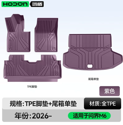 Accessories Trunk Mat Supplies — Modelə uyğun ayaqaltı - 212t01-wenjie-m6-26-models-package-model-purple-tpe-thickened-single-layer-trunk-single-pad