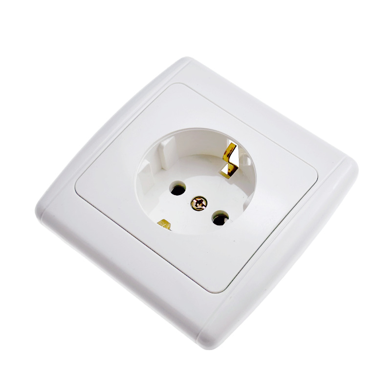 欧式插座 欧标插座欧标德式插座Schuko 墙壁电源开关暗装插座
