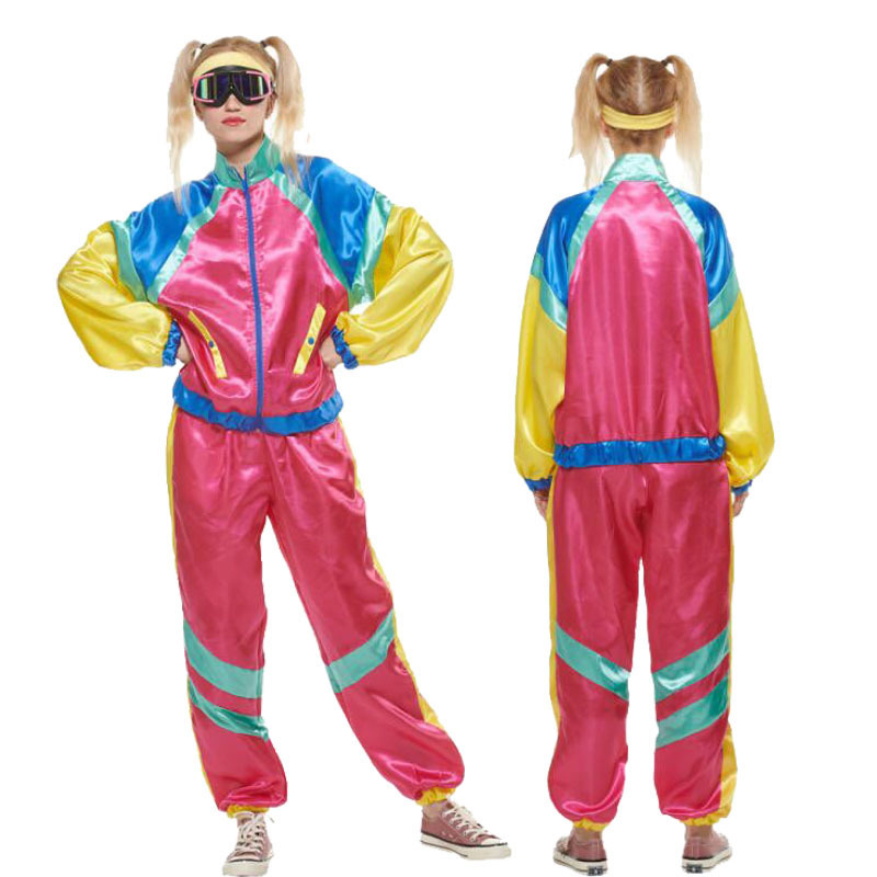 Halloween 70 s Disco cos Dress Bar Party Stage Performance Dress Hip Hop Prom Retro Dress