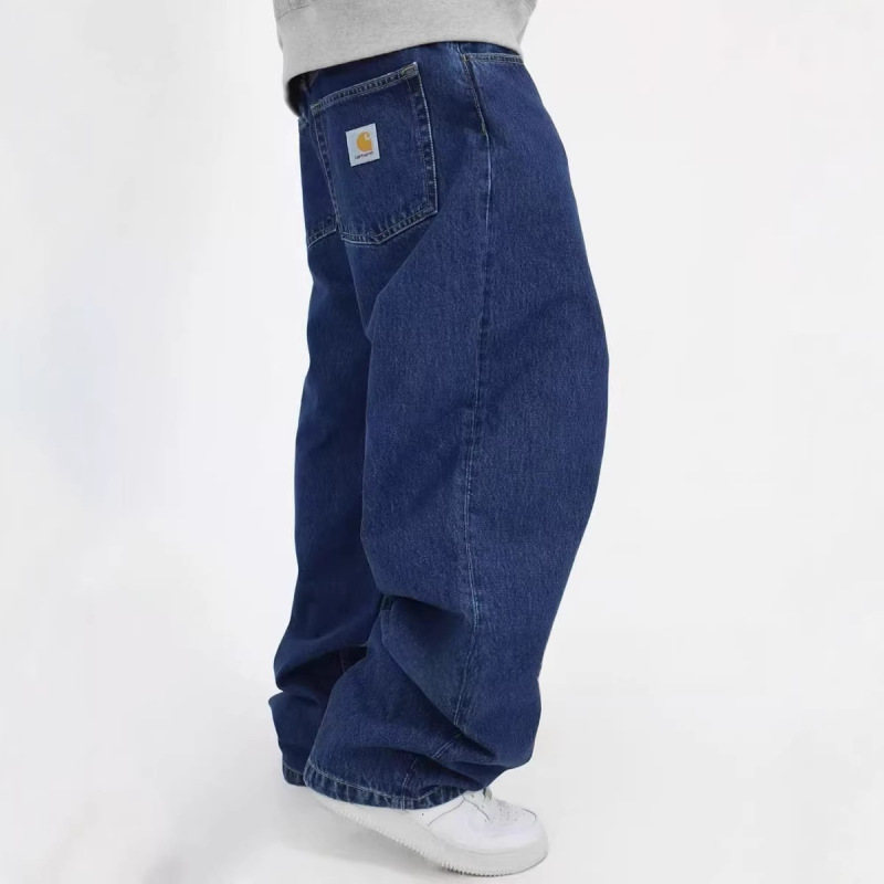 Early Spring New Product Carhart Wip Wide-Leg Straight Jeans with Classic Logo and Loose Fit Early Spring New Product Carhart Wip Wide-Leg Straight Jeans with Classic Logo and Loose Fit