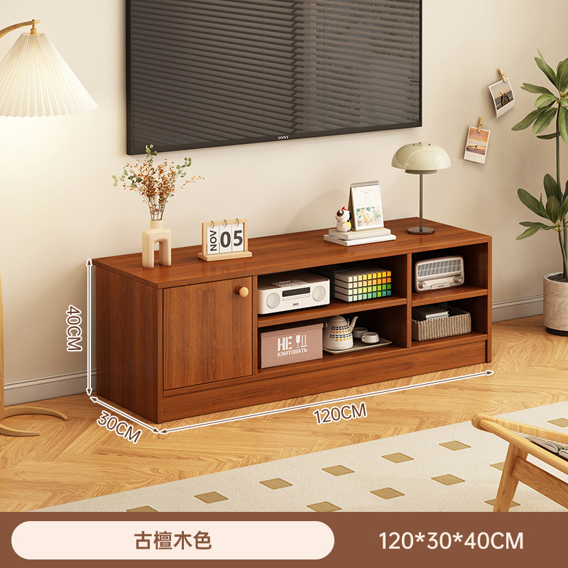 电视柜小户型出租房客厅家用中古风落地现代简约一体北欧电视机柜|undefined