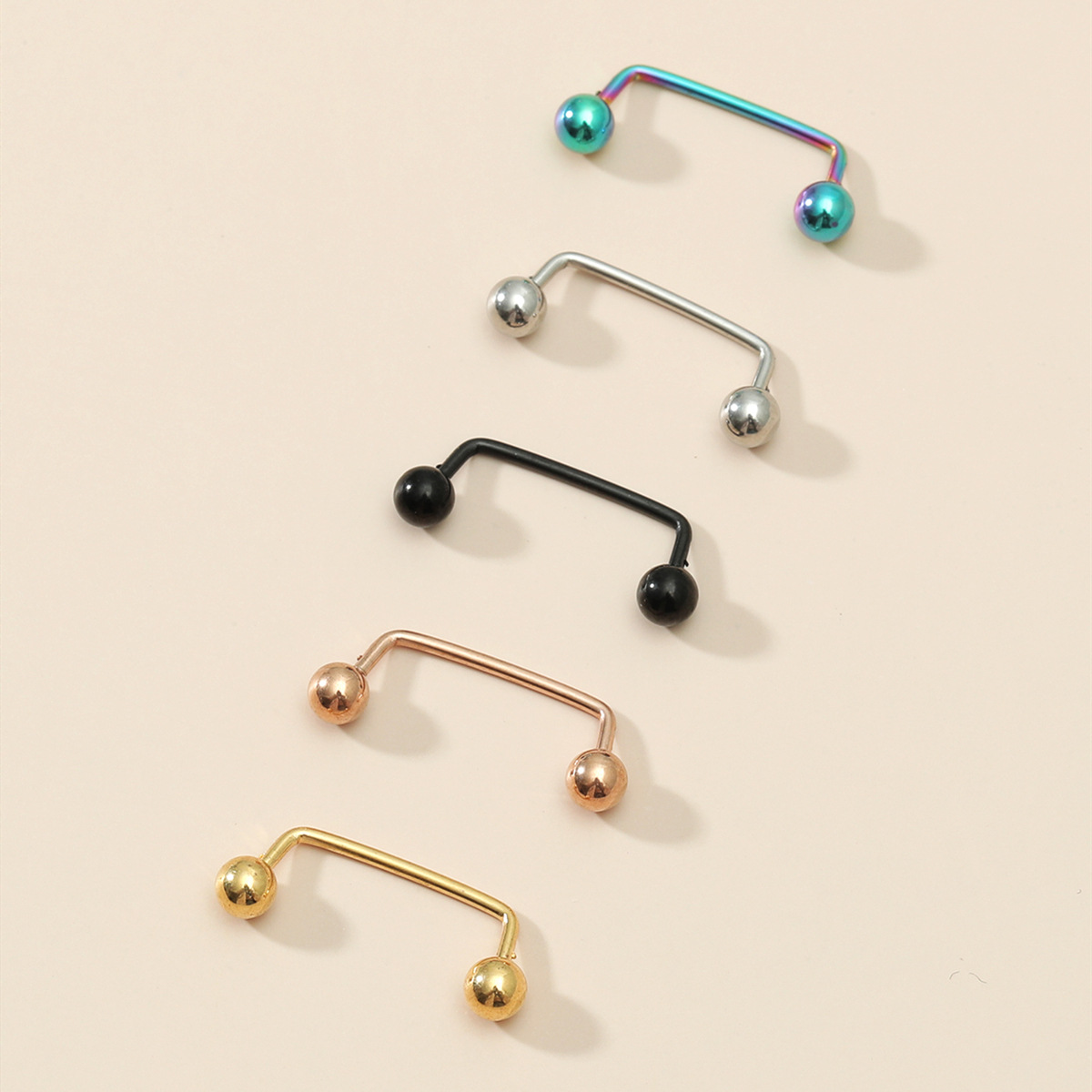 New Fashion Barbell Lip Piercing Ear Cuff Tongue Stud Multi-purpose U-shaped Stylish Body Jewelry Direct from Manufacturer