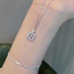 S999纯银精致简约香水瓶项链女高级感时尚气质百搭甜美礼物小众感