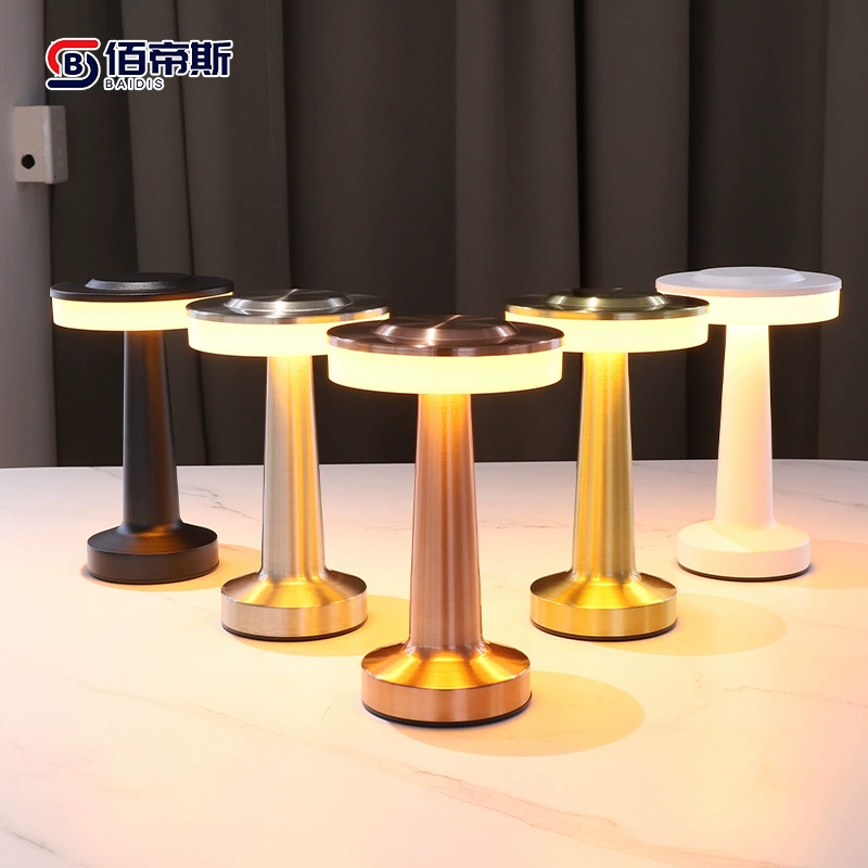 Зарядная сенсорная настольная лампа Бесполярное затемнение ретро металлическая маленькая настольная лампа бар атмосфера ресторана украшения Настольная лампа ночная лампа