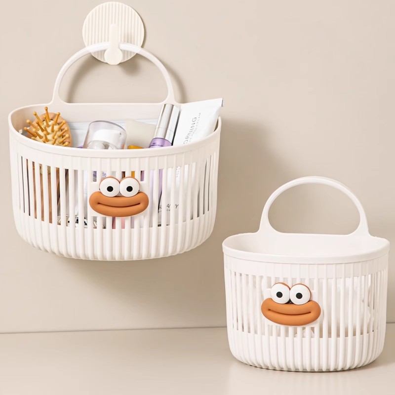 Cesta colgante pequeña multifuncional, baño, baño, toalla de lavado de cara desechada, canasta de almacenamiento, dormitorio de cocina, canasta colgante de pared junto a la cama image 5