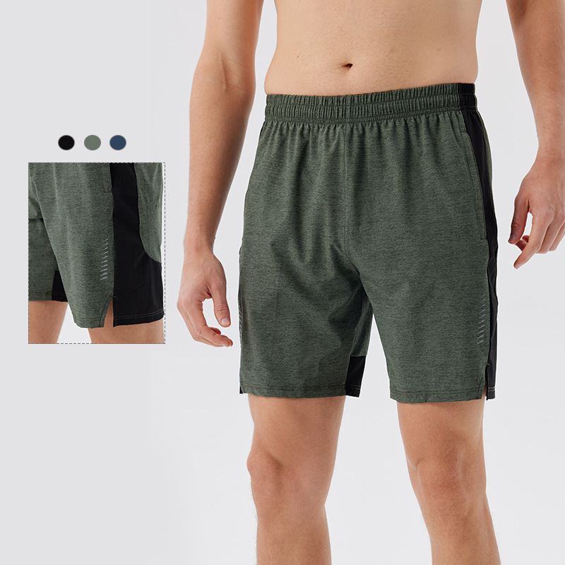 アメリカンスポーツショートパンツ夏アウトドアランニングメンズゆったりステッチ衝突色速乾フィットネストレーニング五分ショートパンツ|undefined