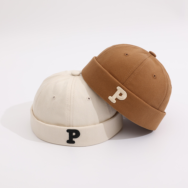 Chinese Style Childrens P Letter Pumpkin Cap For Spring Autumn_voghion.com