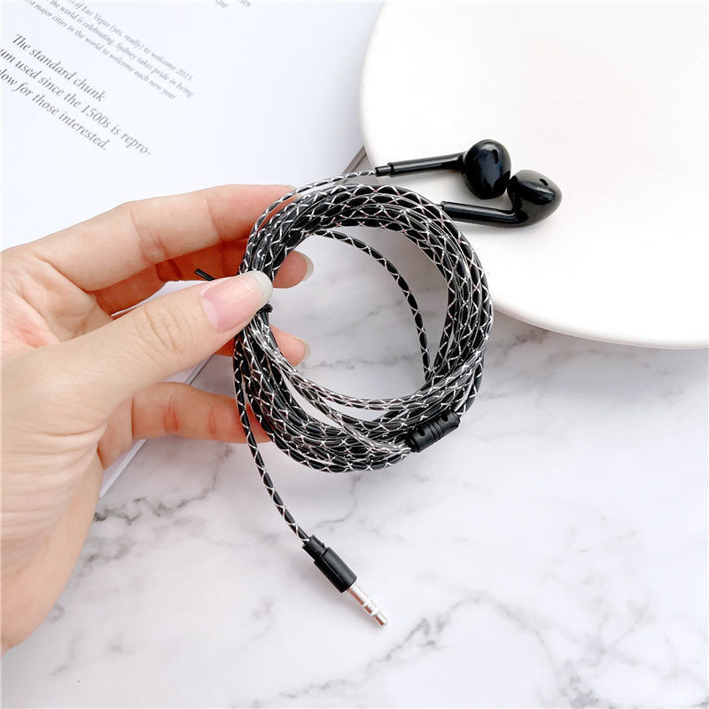 Non-In-Ear Wired Headphones with Long Cable, Live Broadcast, In-Line Control Microphone, Universal Microphone with Round 3.5mm Jack, Dedicated for In-Ear Use