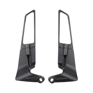 Motorcycle Modified Fixed Wind Wing Scooter Motorcycle Mirror Seat Rear View Mirror Street Car Aluminum Alloy Mirror