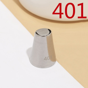 401# Half Moon Tulip pastry nozzle 304 stainless steel inside and outside seamless baking tools wholesale small size