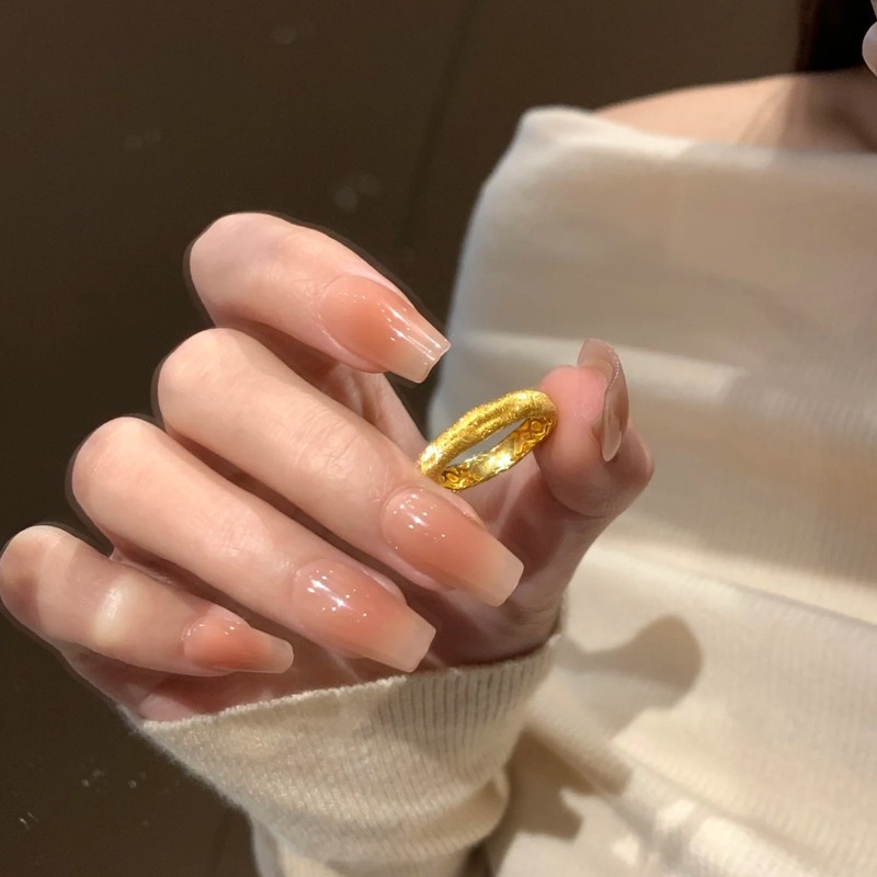 新款丝绒手工拉丝不规则戒指女轻奢小众高级感指环简约百搭可调节|undefined