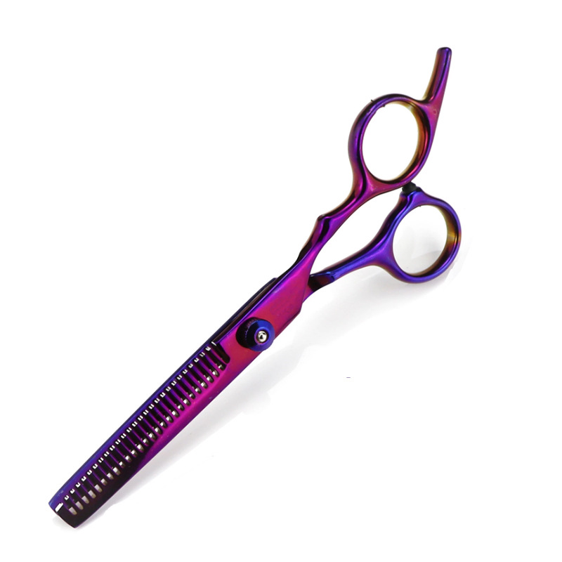 Venta al por mayor tijeras planas de acero inoxidable de 6 pulgadas tijeras de dientes tijeras finas oro/azul/color/púrpura/Negro precio de venta directa de fábrica es excelente