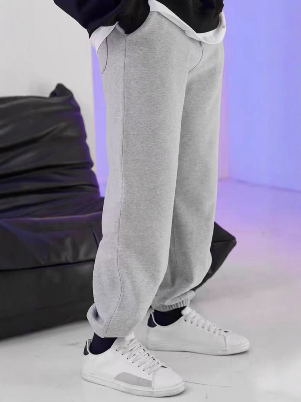 380G pesado lazo de algodón pantalones de protección de hombre Europa y Estados Unidos marca de moda transfronteriza zapatos deportivos casuales de cintura alta pantalones versátiles