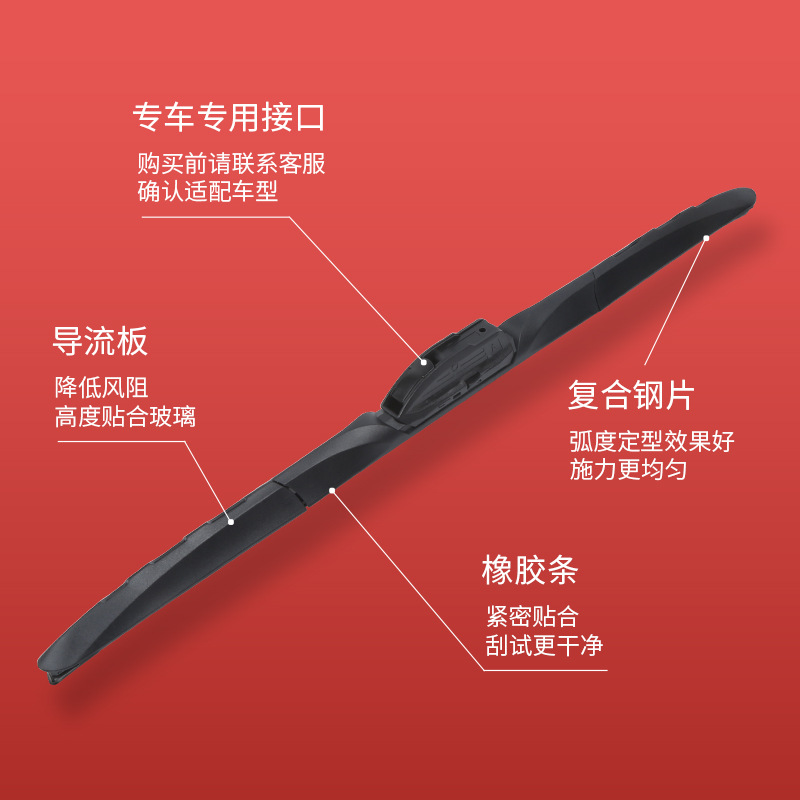 Factory direct supply multi-functional wiper three-stage smart wiper blade with replaceable clip, wiper manufacturer provides display stand