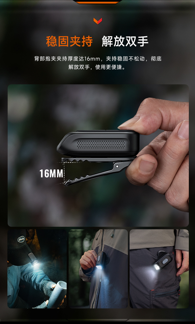 Fenix E04R Mini Flashlight Outdoor Lighting Warning Light Edc Portable Night Fishing Clip Light
