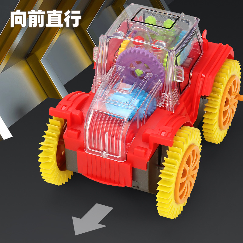 Acrobacias eléctricas para niños camión de descarga de música iluminación universal engranaje rodante coche juguetes para niños al por mayor