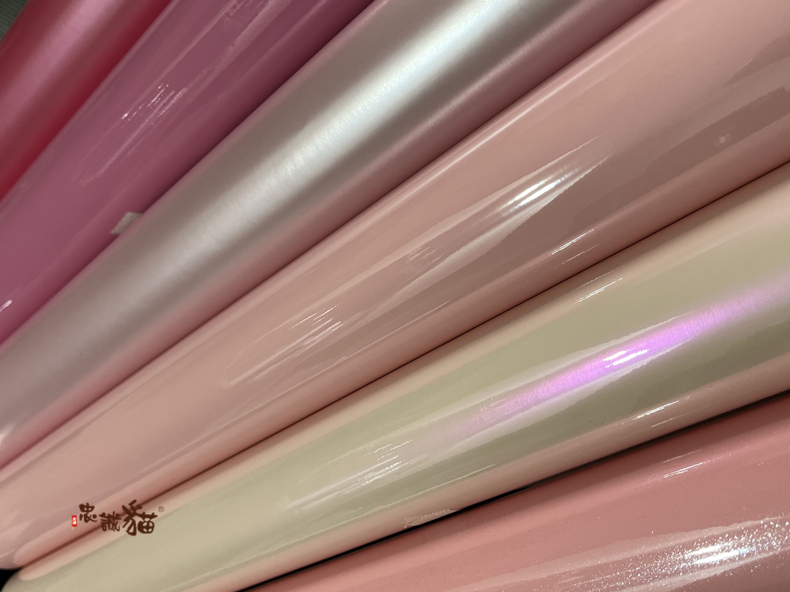 Car pink film, blush pink car body color change film, electric motorcycle ultra-bright crystal pink decorative sticker
