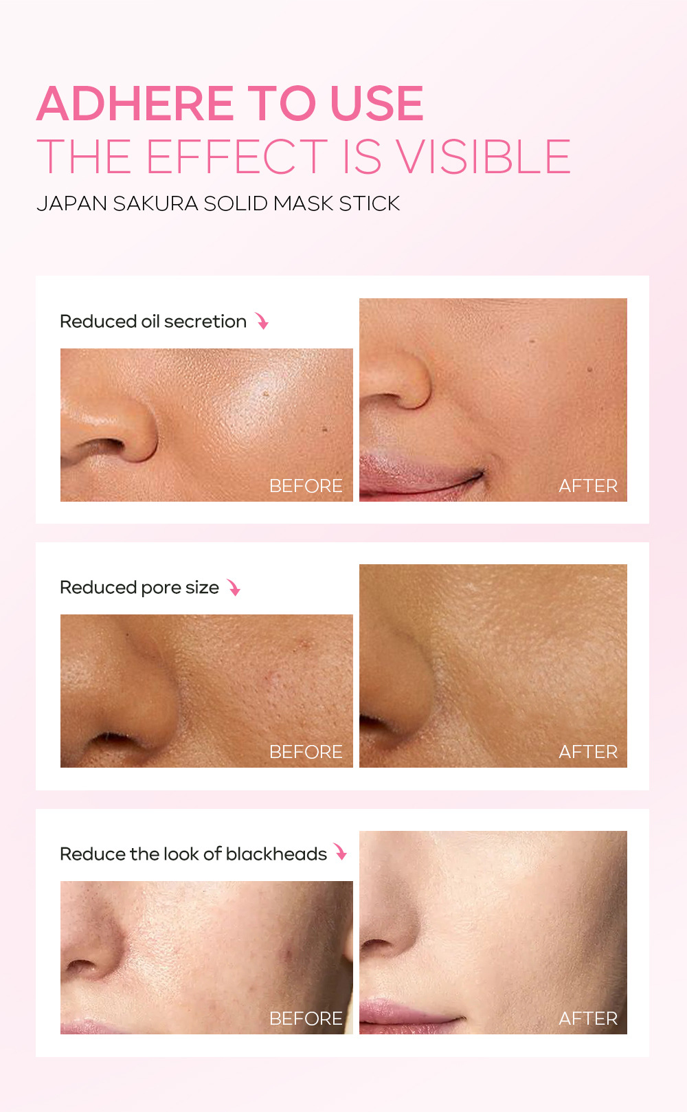 QUIYUM Japanese Cherry Blossom Solid Mask Stick 40g Hydrating, Moisturizing and brightening skin tone Cross-border manufacturer wholesale in stock undefined