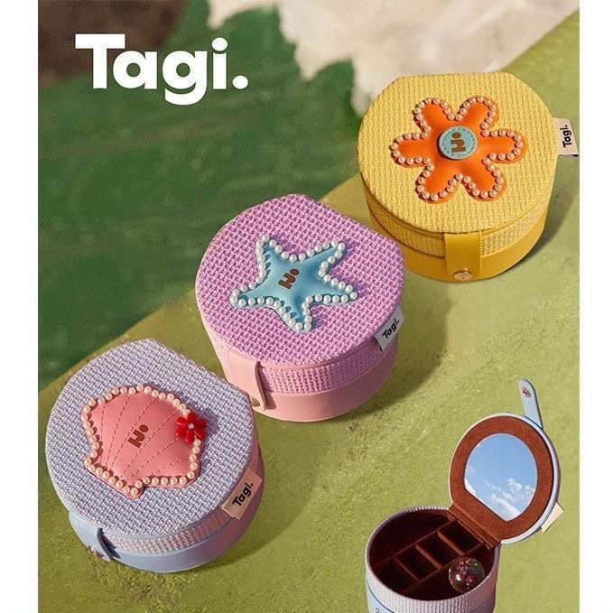 Tagi Beaded Fantasy Star Flower Jewelry Shell Puffy Pearl Jewelry Box Storage Box Jewelry Necklace