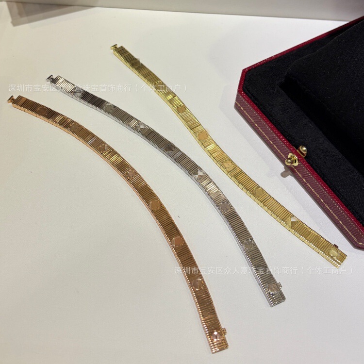 New Screw Stripe Bracelet 925 Silver Kajia Love Unending Clasp Strap Bracelet European and American Cross-Border Factory Direct Sale New Screw Stripe Bracelet 925 Silver Kajia Love Unending Clasp Strap Bracelet European and American Cross-Border Factory Direct Sale
